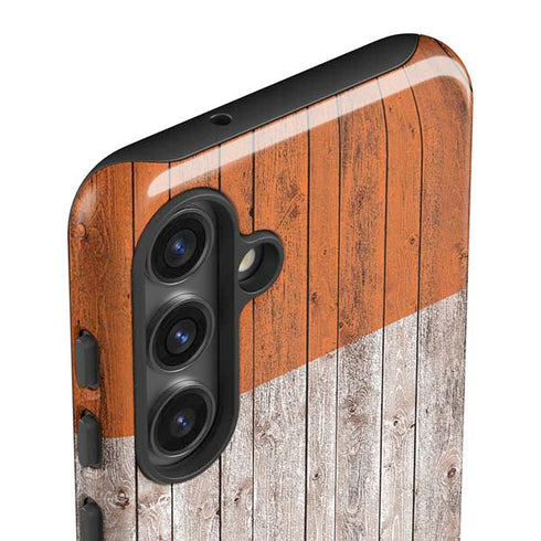 Ireland Flag Dark Wood Galaxy S25 Impact Case